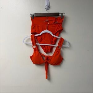 Robin Piccone Bikini Set Orange Size XS